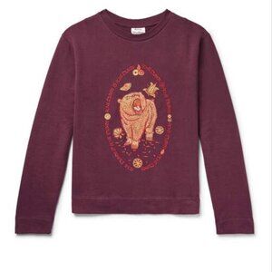 Acne Studios Oslavi E Bear Embroidered Loopback Cotton-Jersey Sweatshirt